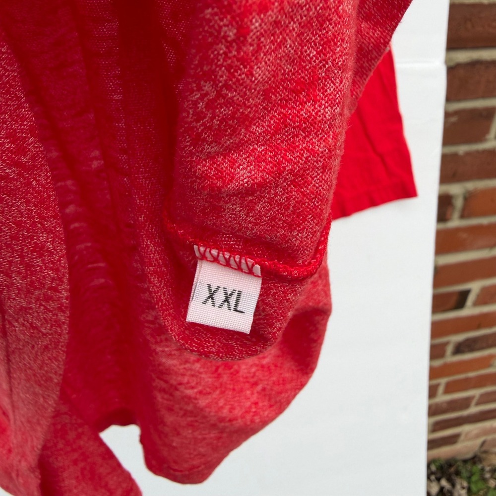 Majestic Kansas City Chiefs Super Bowl LIX Raglan T-Shirt Red Women's 2XL New - Picture 7 of 8